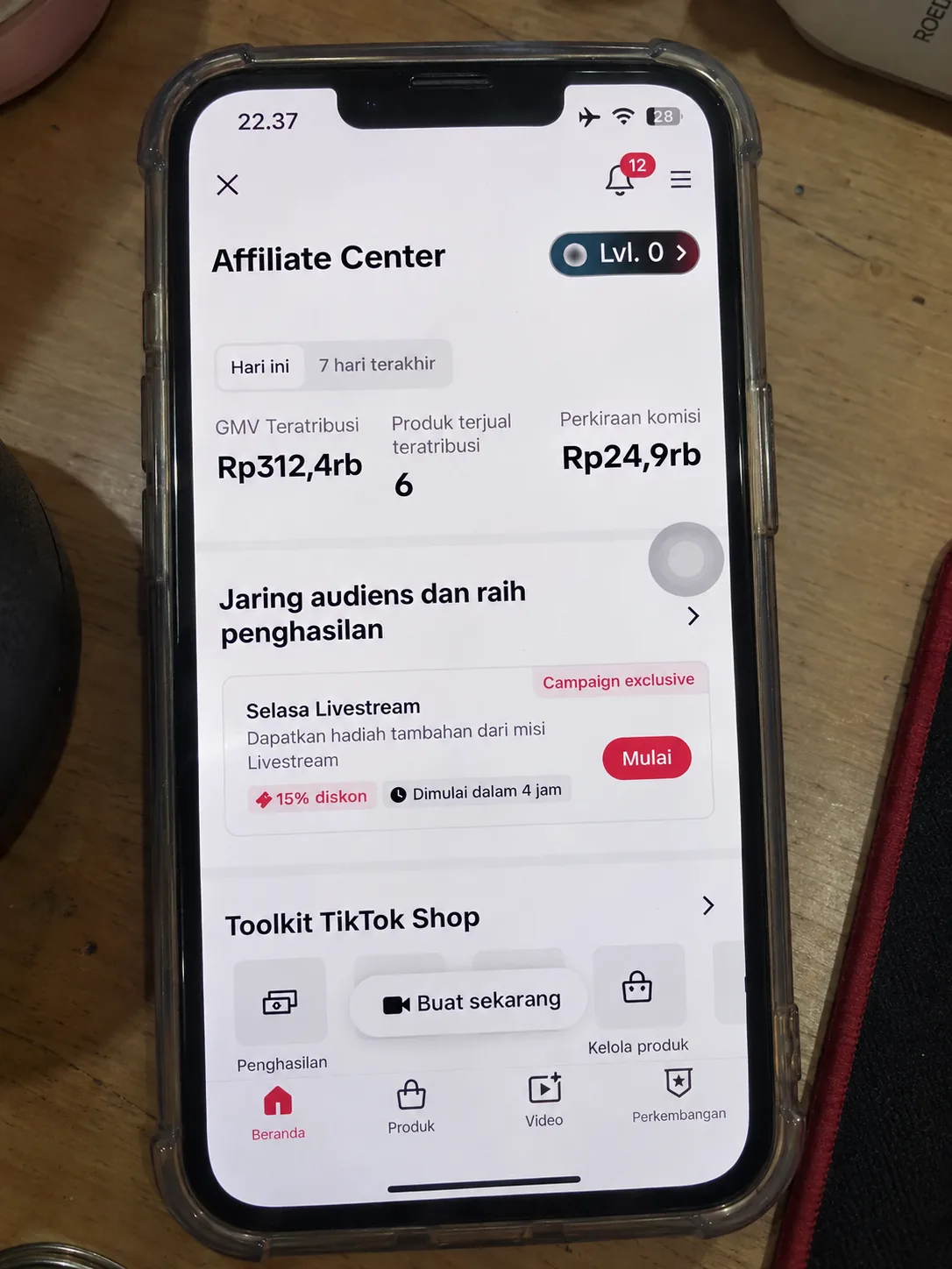 Hasil akun pengguna AFITIK